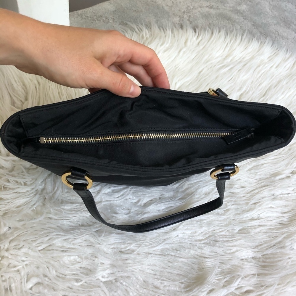 Kate Spade New York Black Nylon Gold Hardware Mini Top Handle Tote Bag EUC OS - Picture 7 of 13